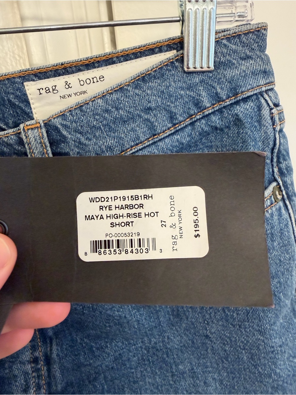 NWT rag & bone Maya High Rise Hot Shorts Rye Harbor Size 27 - Picture 3 of 7